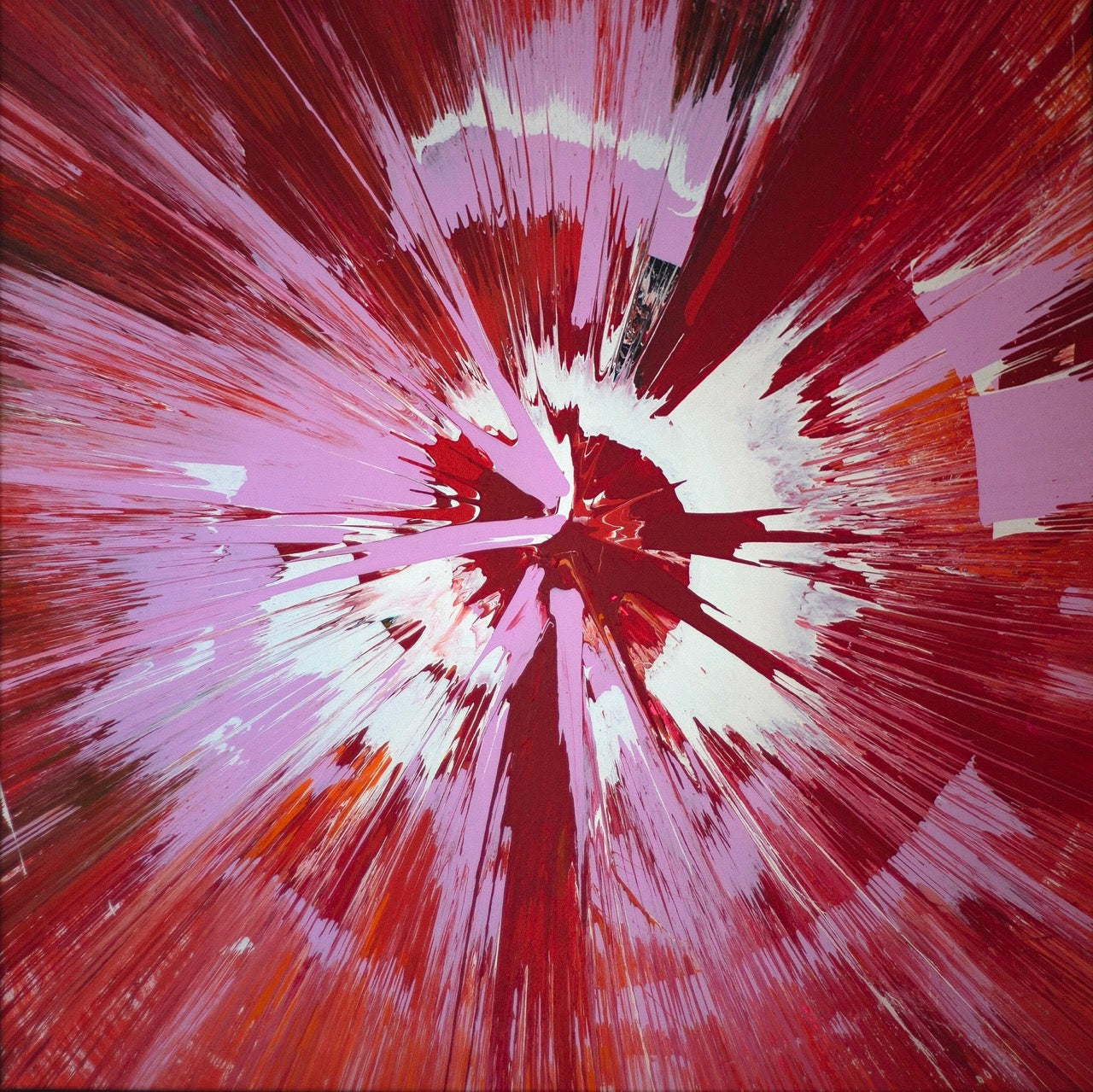“LOVE IS NOW” 2018, Acrylic paint on canvas, 105Cm x 105Cm x 4Cm. (Sold).