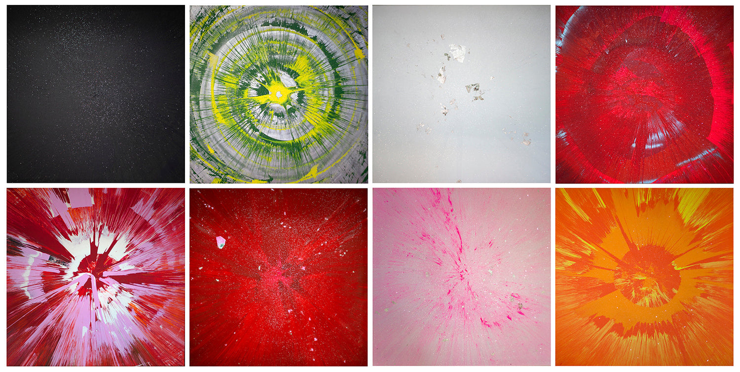 Spinpaintings, Acrylic Paintings On Canvas