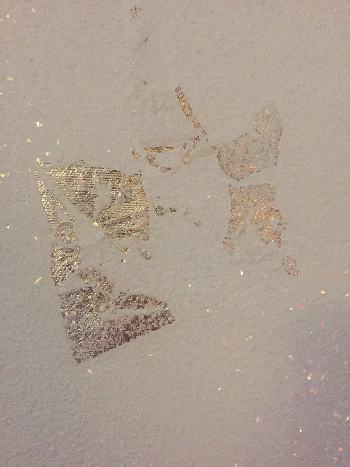 “Iceberg A-76” 2021, Acrylic paint on canvas with diamond dust and pure silver sheets, 110Cm x 110Cm x 4Cm.