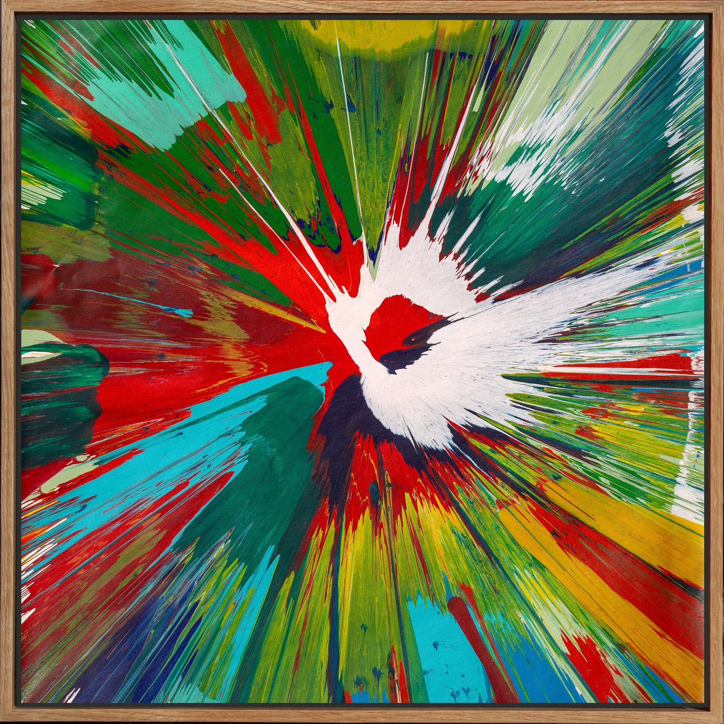 Verdant Singularity, 2026 Acrylic paint on canvas  72 × 72 × 4 cm