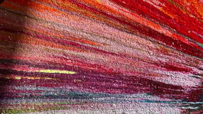 “OBSIDIAN ABSTRACT DIALOGUE", 2025 Acrylic paint on canvas with diamond dust 56Cm × 56Cm × 4Cm