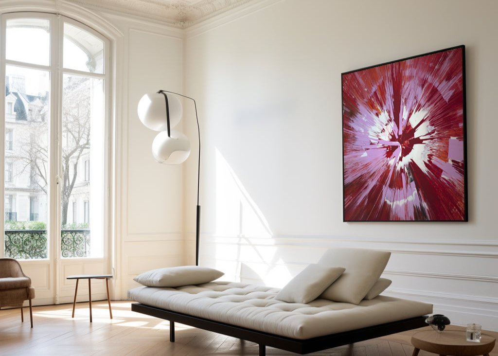 “LOVE IS NOW” 2018, Acrylic paint on canvas, 105Cm x 105Cm x 4Cm. (Sold).